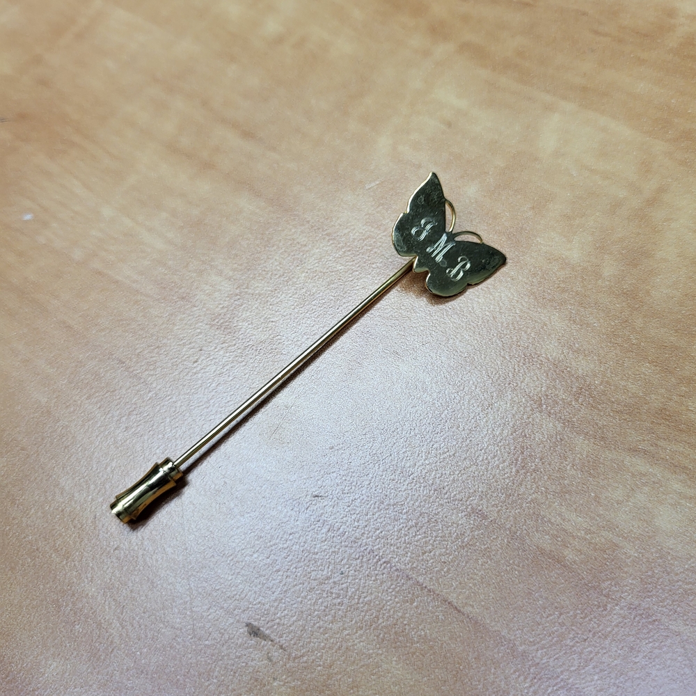 Gold Butterfly Stick Pin